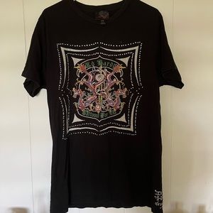 ed hardy beaded t shirt